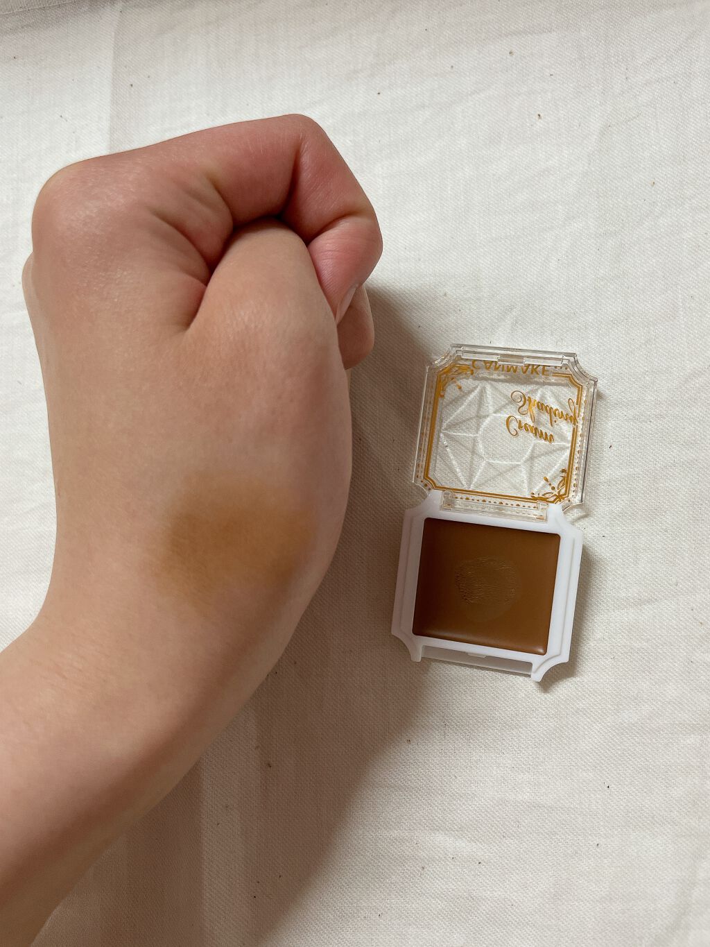 クリームシェーディング 02 ハニーブラウン/キャンメイク/シェーディングを使ったクチコミ（3枚目）