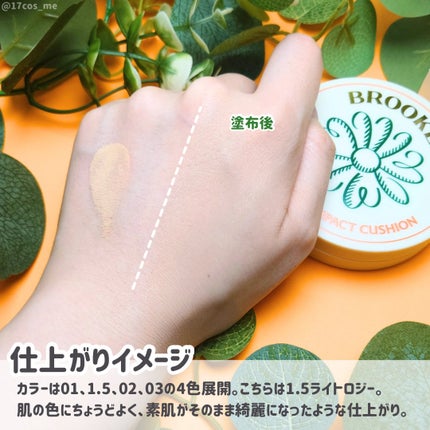スキンエンハンサー コンパクトクッション(グロー)/BROOKESIA/クッションファンデーションを使ったクチコミ(4枚目)