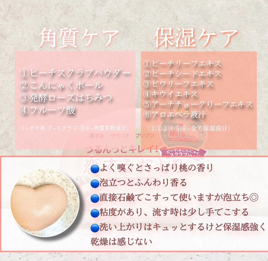 恋するおしり ヒップケアソープ/ペリカン石鹸/バスト・ヒップケアを使ったクチコミ(2枚目)