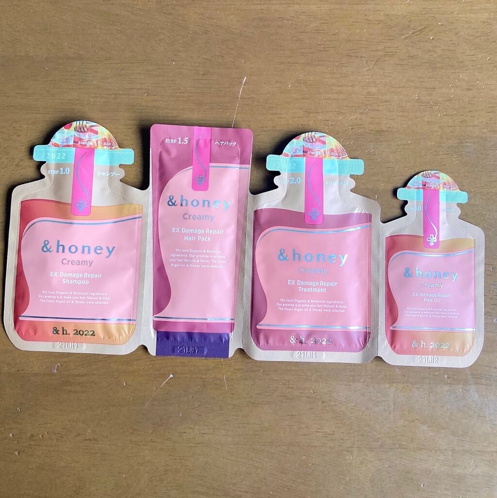 Creamy EXダメージリペアシャンプー1.0/ヘアトリートメント2.0/&honey/市販シャンプーを使ったクチコミ(1枚目)