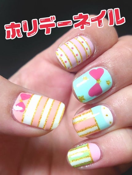 ネイルシール/Qoo10/ネイルシールを使ったクチコミ(1枚目)