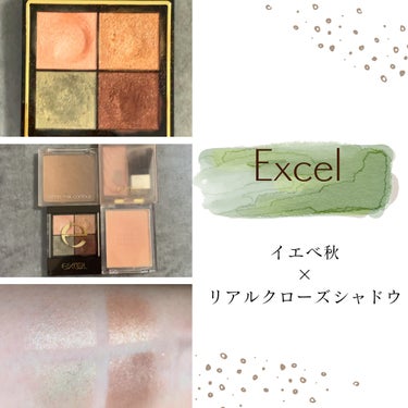 excel リアルクローズシャドウのクチコミ「イエベ秋×おやすみナチュラルメイク🌱

朝から家族でお出かけのこの日はナチュラルメイクで。
外.....」（1枚目）