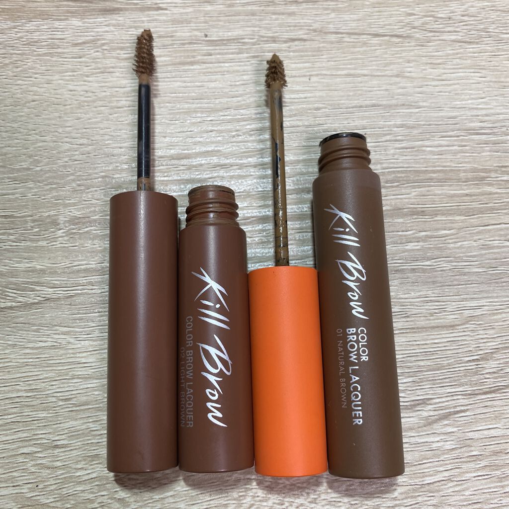 キル ブロウ カラー ブロウ ラッカー 01 NATURAL BROWN/CLIO/眉マスカラを使ったクチコミ（2枚目）