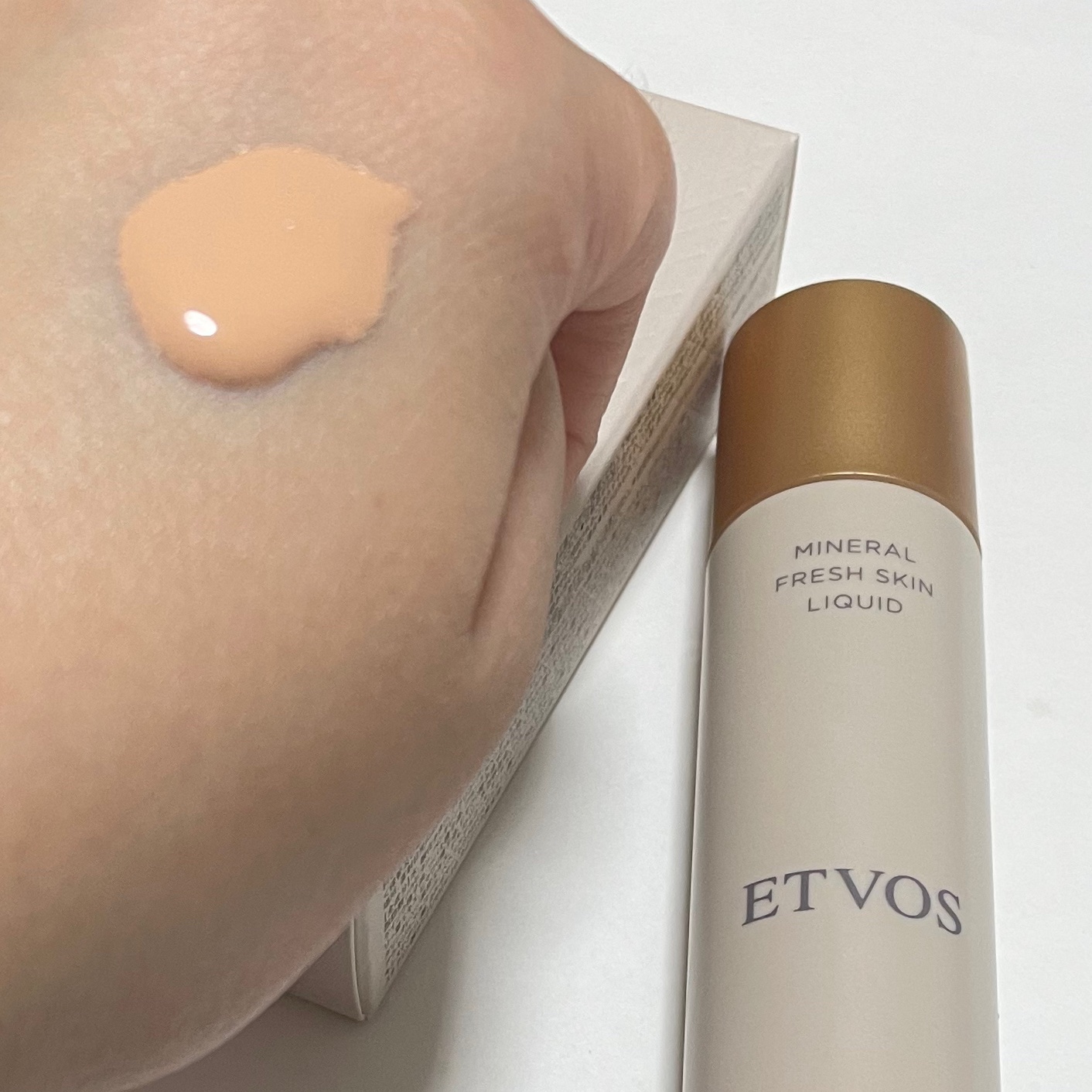 エトヴォス ミネラルフレッシュスキンリキッドのクチコミ「お肌に優しい石鹸落ちコスメ♡



🧡エトヴォス
🧡ミネラルフレッシュスキンリキッド
🧡ナチュ.....」（2枚目）