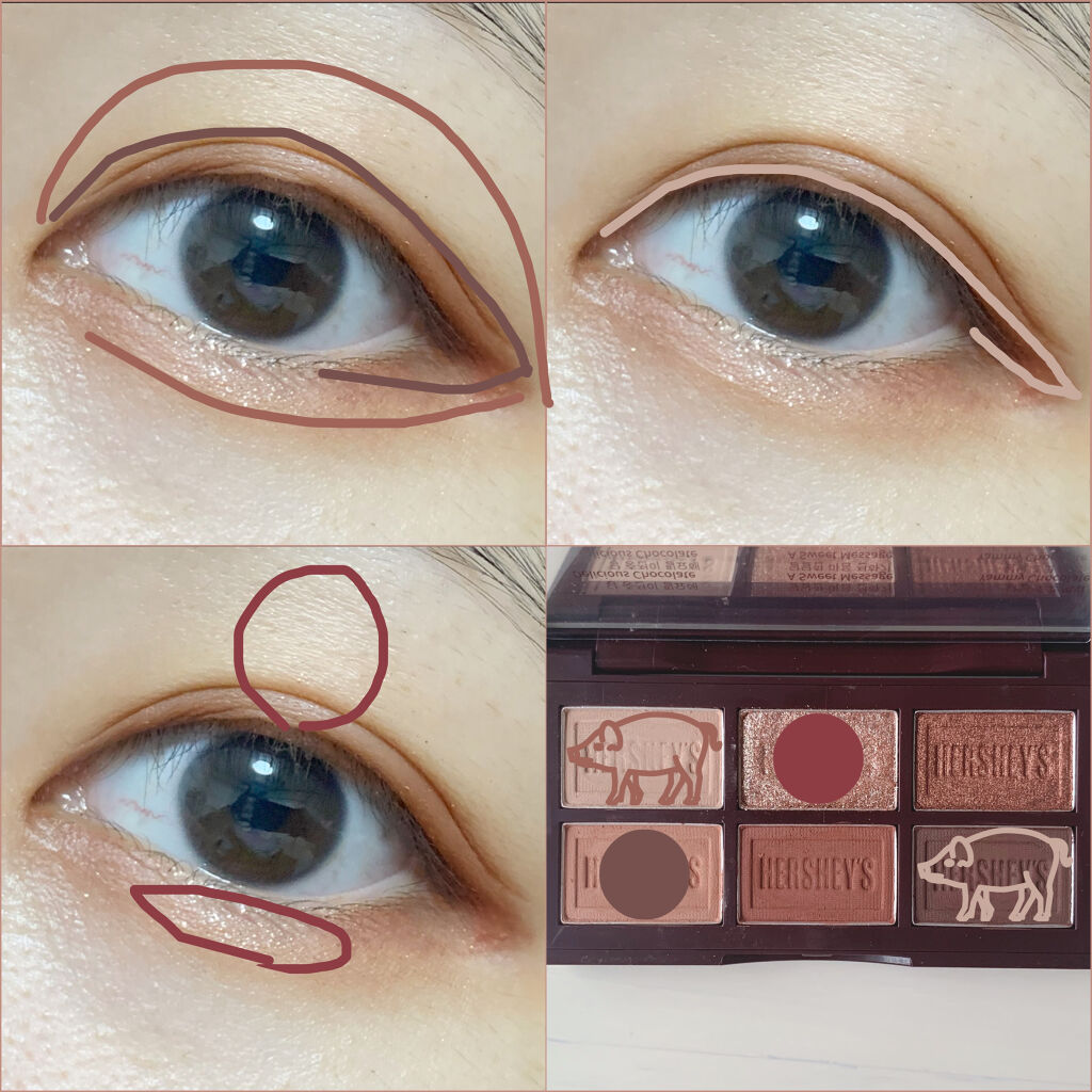 ハーシー プレイカラーアイズミニ オリジナル/ETUDE/アイシャドウパレットを使ったクチコミ（2枚目）