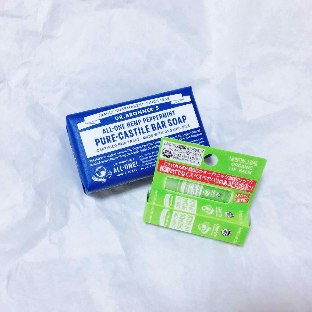 マジック オーガニックリップバーム オレンジジンジャー/ドクターブロナー/リップバームを使ったクチコミ（1枚目）