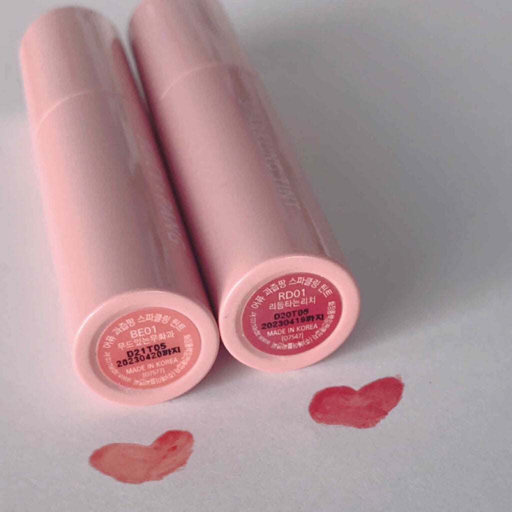 アピュー ジューシーパン スパークリングティント/A’pieu/口紅を使ったクチコミ(3枚目)