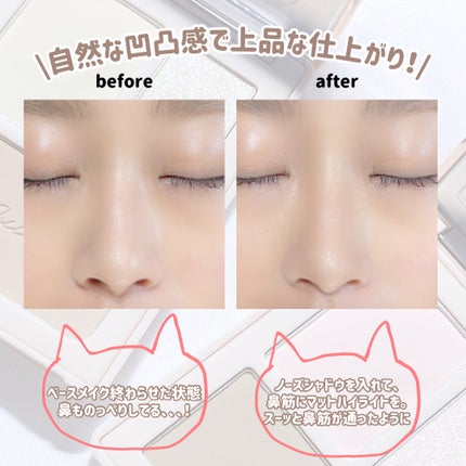 チート顔コントゥアパレット/MilleFée/パウダーハイライトを使ったクチコミ(10枚目)