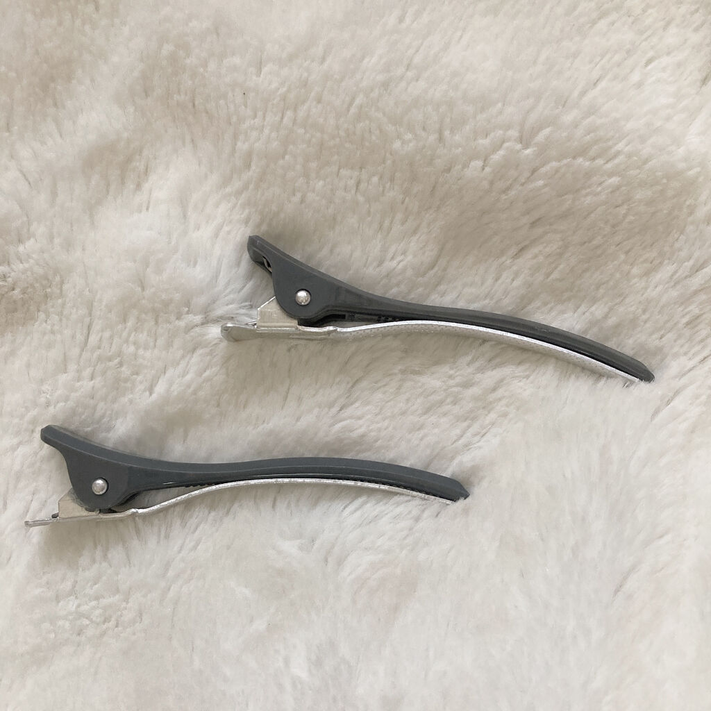 ヘアクリップ・小 グレー/無印良品/ヘアアクセサリーを使ったクチコミ（2枚目）