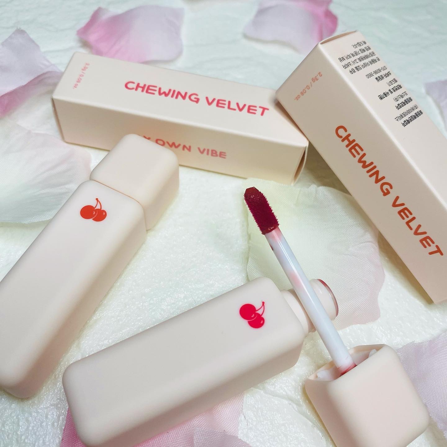 チューインガムベルベットティント 03 MARMALADE PEACH/KIRSH(キルシー)/リップティントを使ったクチコミ（1枚目）