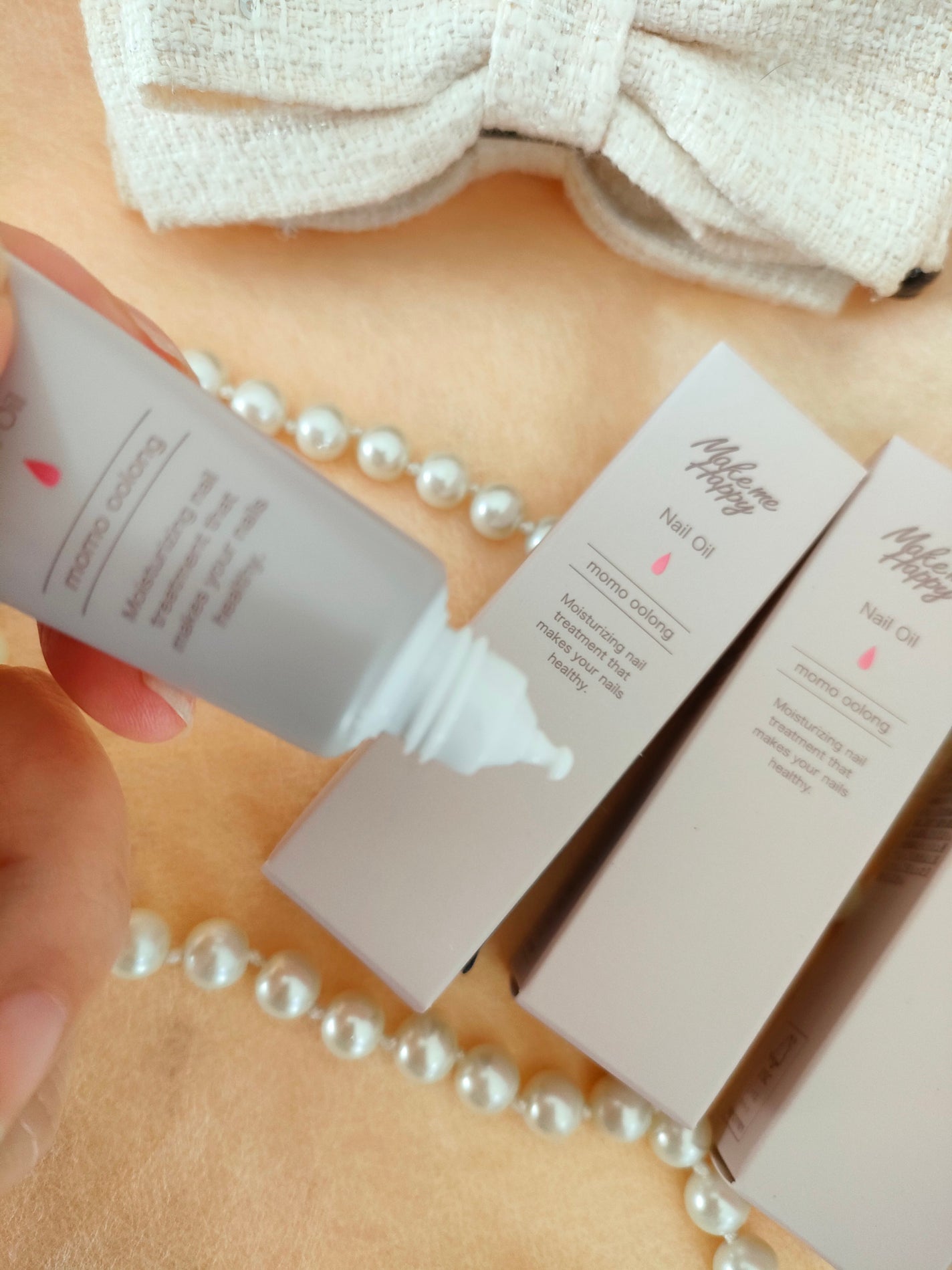 メイクミーハッピー ネイルオイル momo oolong/キャンメイク/ネイルオイル・トリートメントを使ったクチコミ(2枚目)