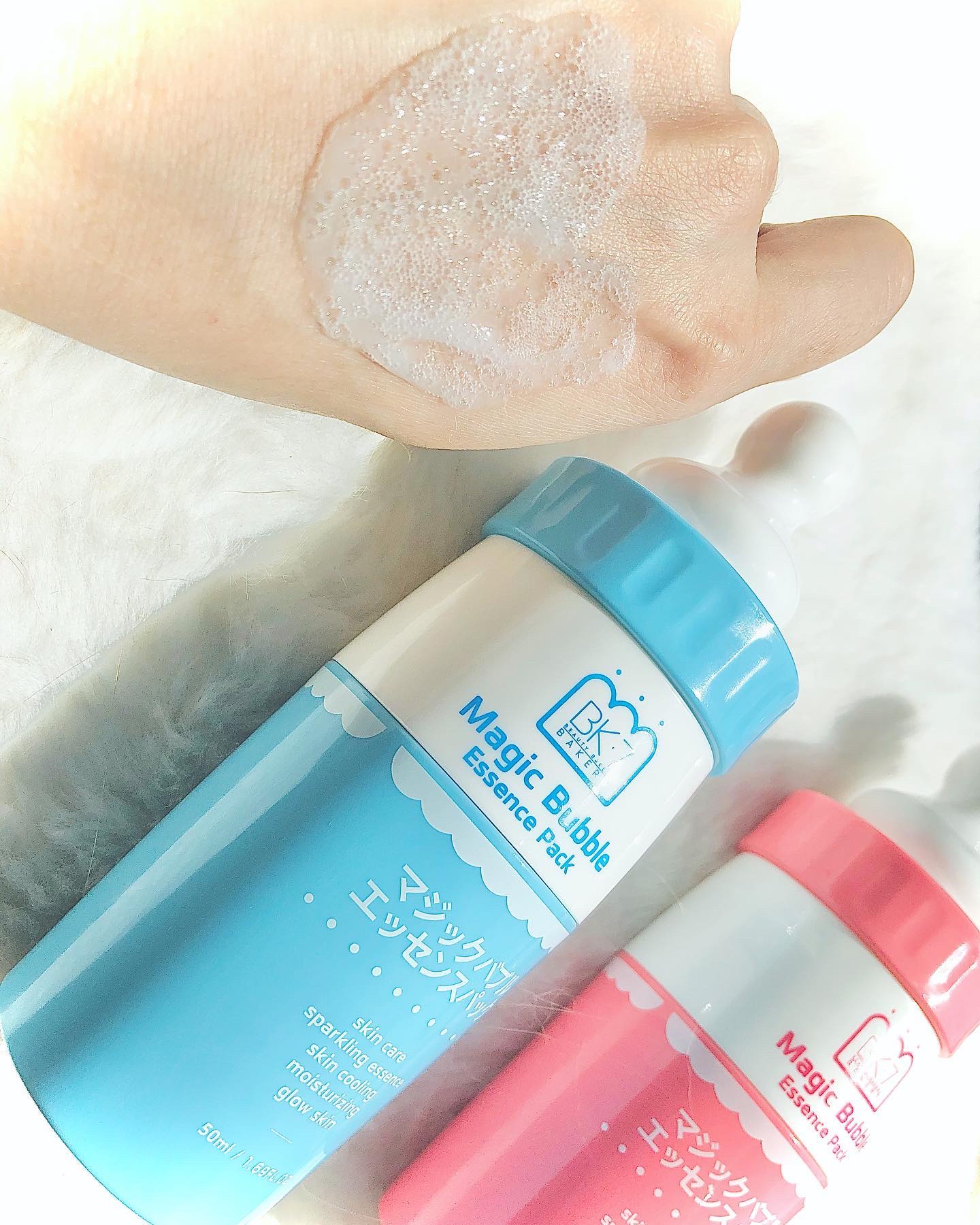 マジックバブルエッセンスパック（ピンク） /BAKER7/洗い流すパック・マスクを使ったクチコミ（1枚目）