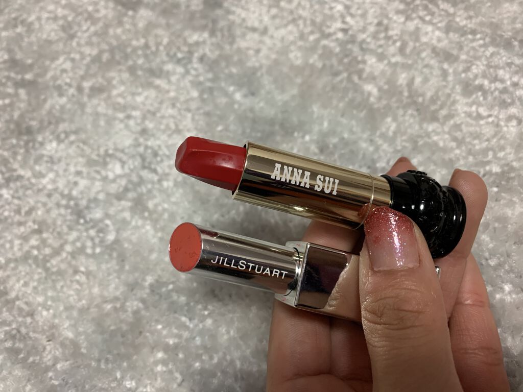 ルージュ マイドレス 04 flower katyusha/JILL STUART/口紅を使ったクチコミ（2枚目）