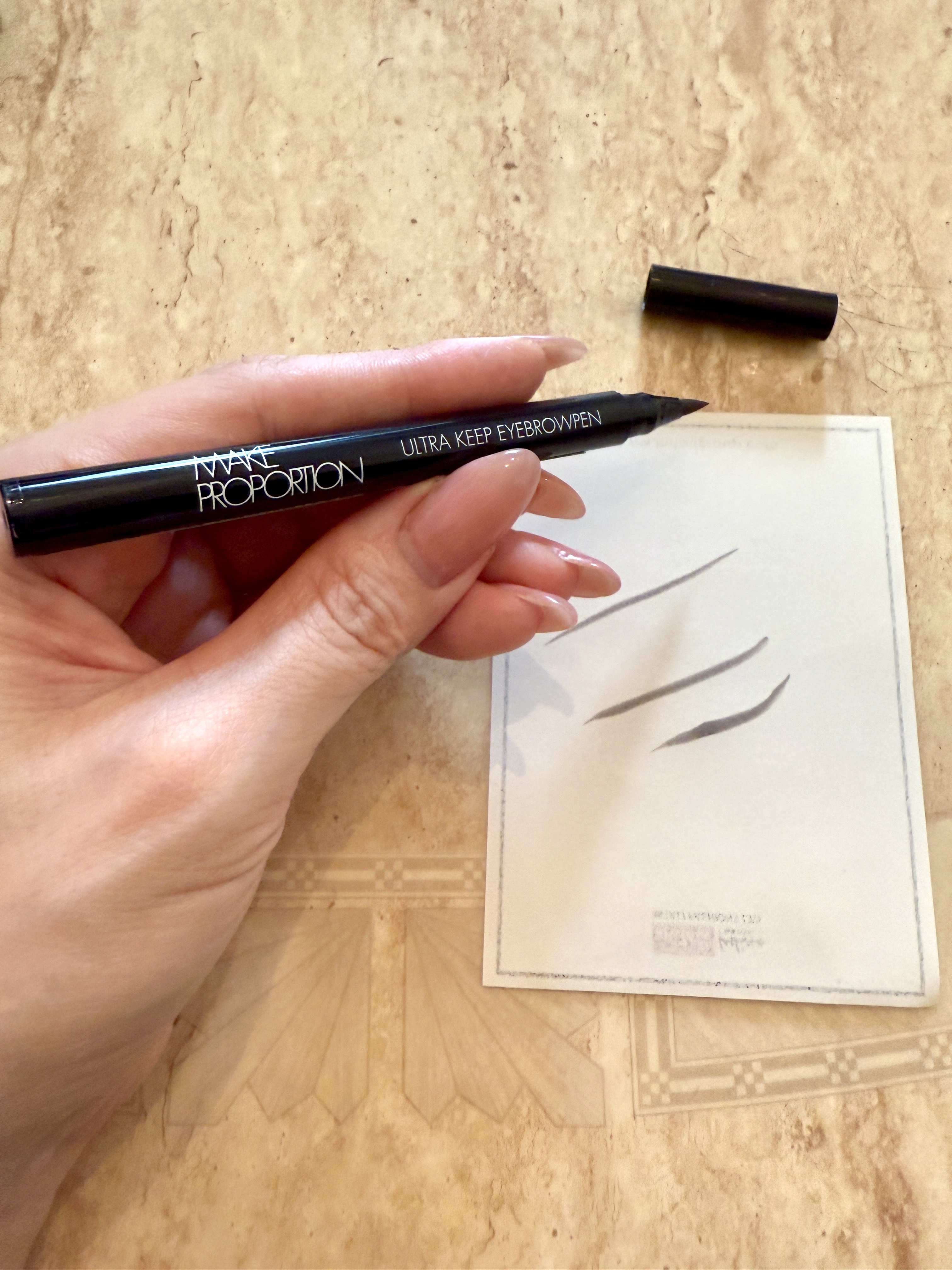 ウルトラキープアイブロウペン/メイクプロポーション/眉ティントを使ったクチコミ（2枚目）