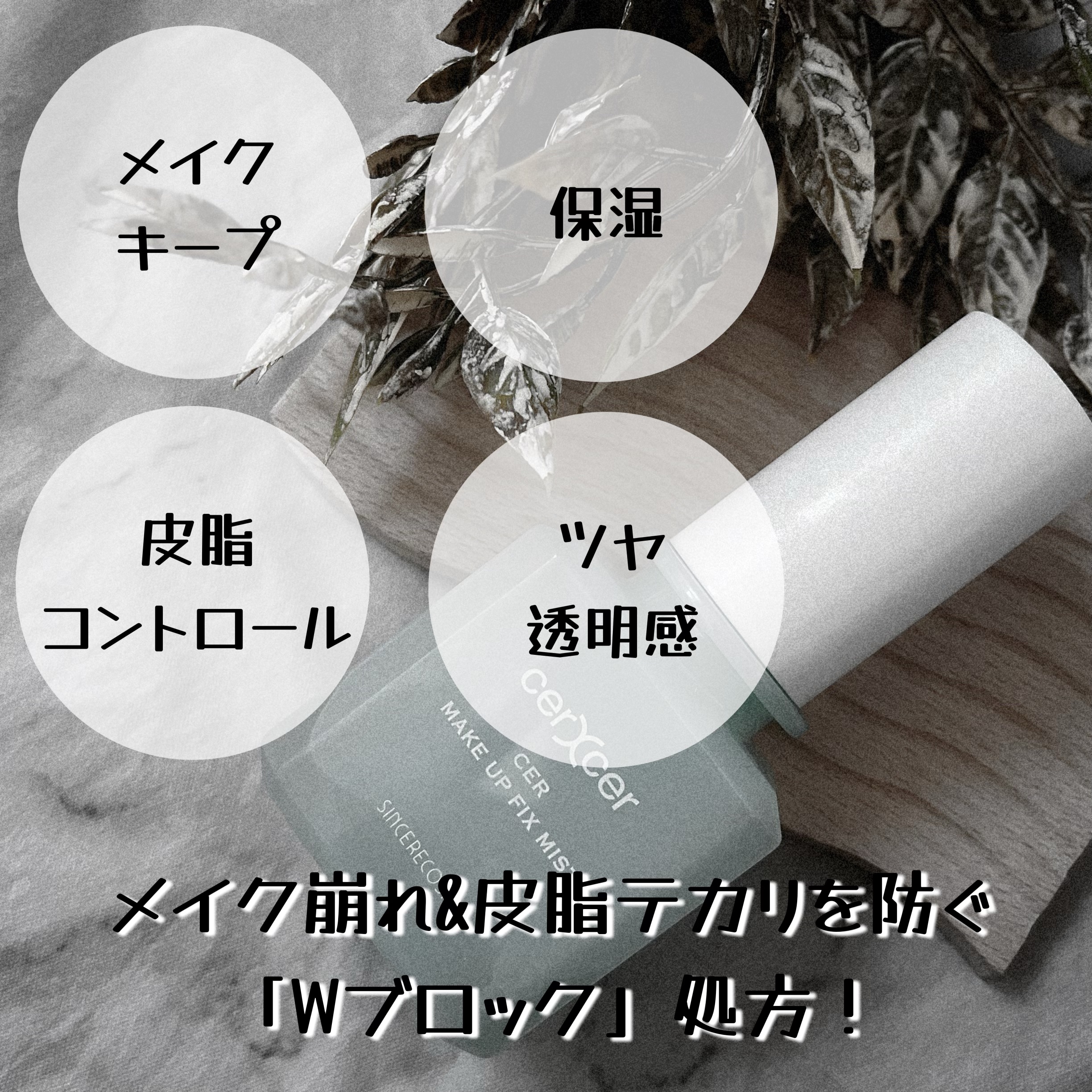 メイクアップフィックスミスト/cerXcer/フィックスミストを使ったクチコミ（3枚目）