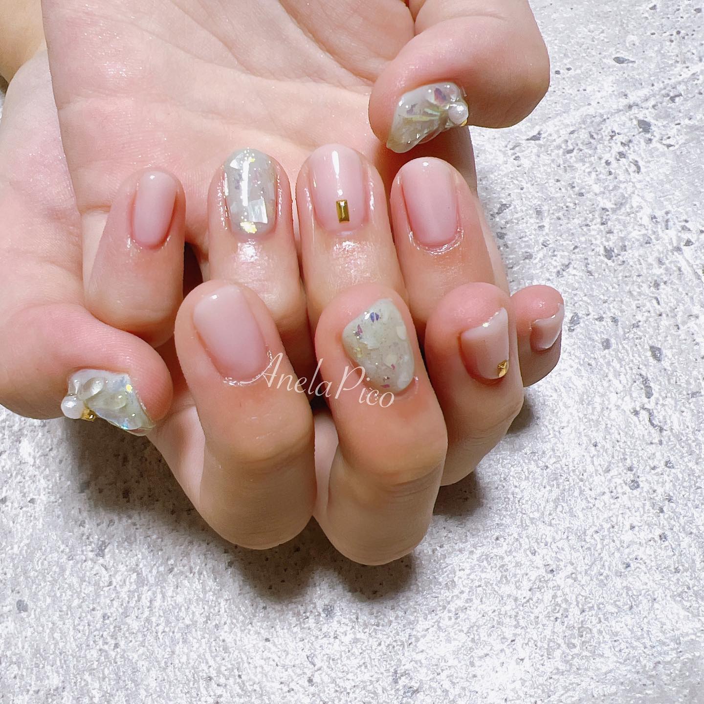 #ネイル,#純国産ジェルネイル,#ジェルネイル,#夏ネイル,#サマーネイル,#ニュアンスネイル,#人魚の鱗ネイル,#人魚の鱗ネイルのネイルデザイン