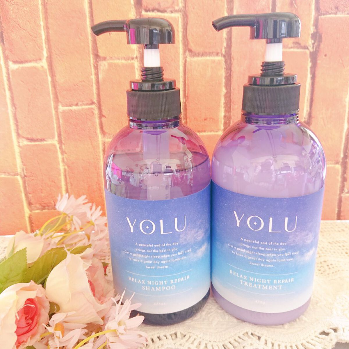 リラックスナイトリペア シャンプー／トリートメント/YOLU/市販シャンプーを使ったクチコミ（1枚目）