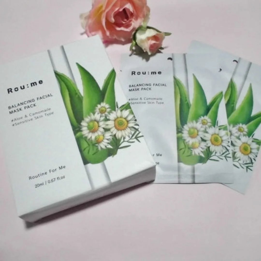 バランシングフェイシャルマスクパック（アロエ＆カモミール）/Roume/シートマスク・パックを使ったクチコミ（1枚目）