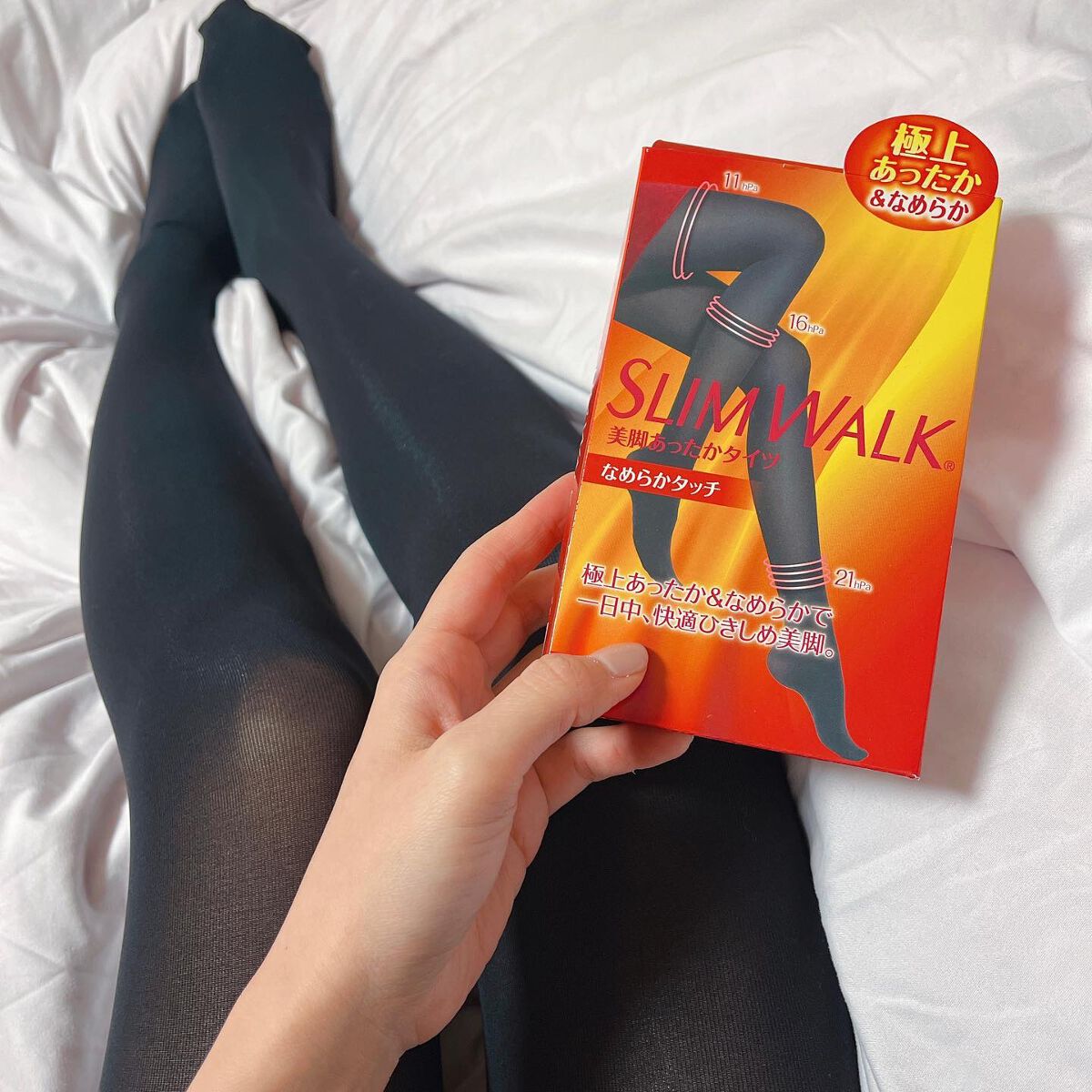 スリムウォーク 美脚あったかタイツ なめらかタッチ/SLIMWALK/着圧ソックス・レギンスを使ったクチコミ（3枚目）