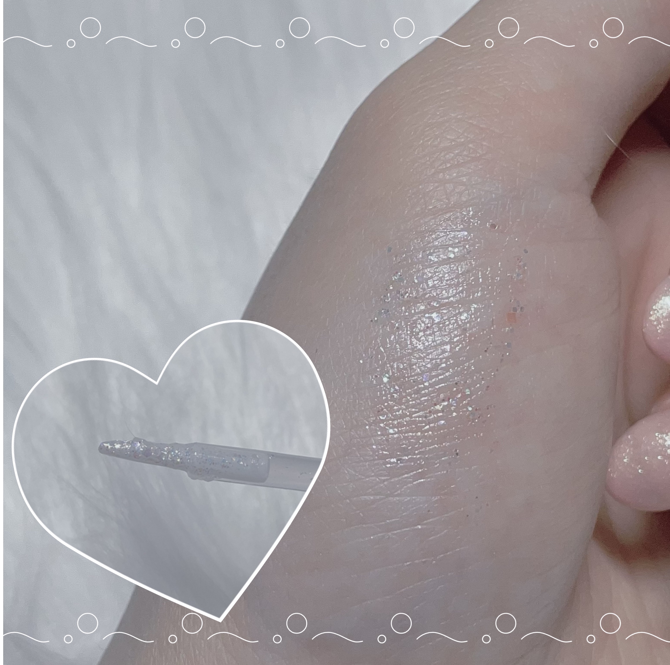 シュガー トゥインクル リキッド グリッター/PERIPERA/グリッターを使ったクチコミ（2枚目）