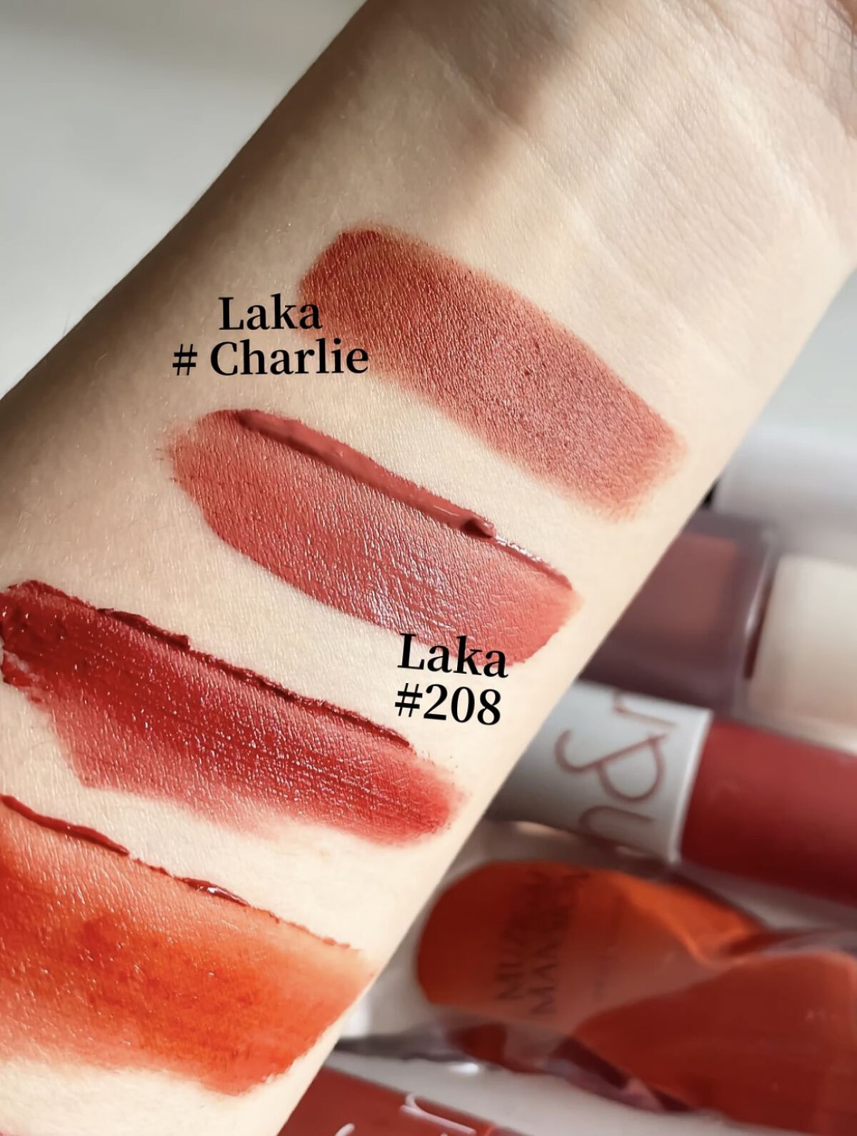 フラワーキャプチャーティント 208 Breeze/Laka/口紅を使ったクチコミ（2枚目）