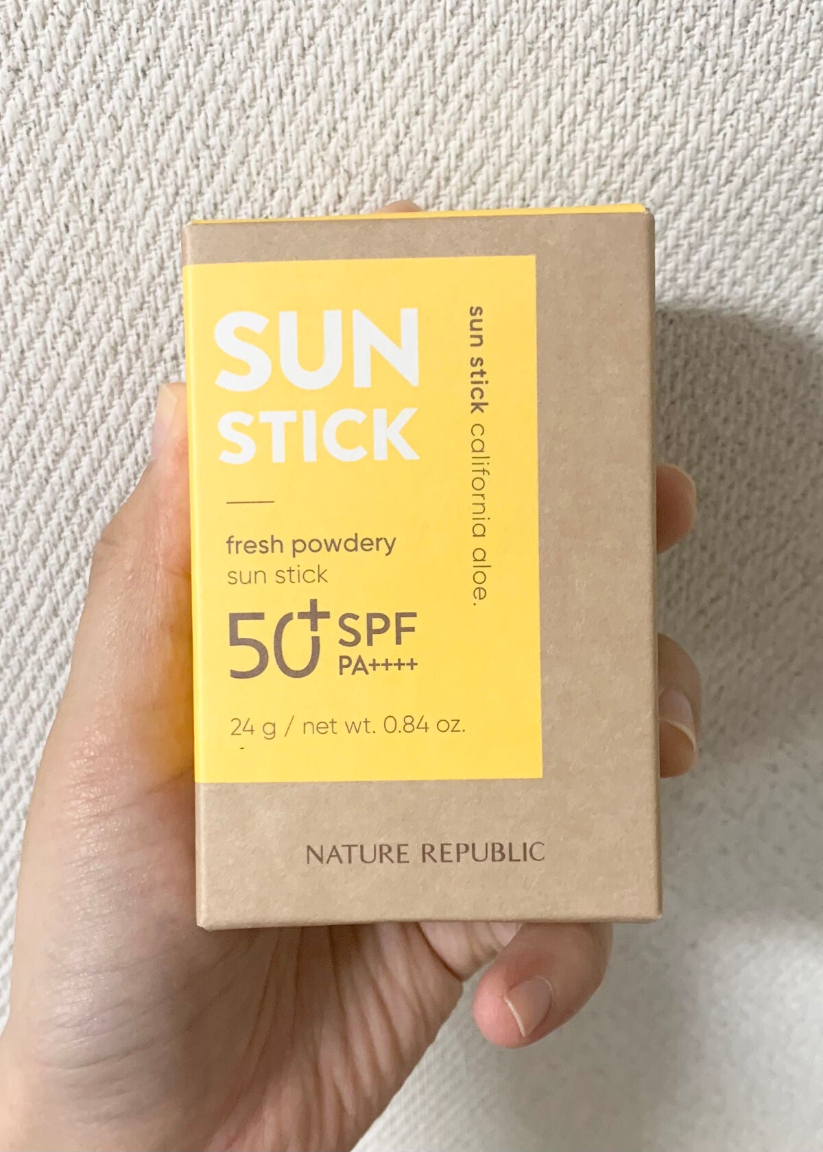 パウダリーUVアロエスティック SPF50+/PA++++/ネイチャーリパブリック/日焼け止めスティックを使ったクチコミ(1枚目)