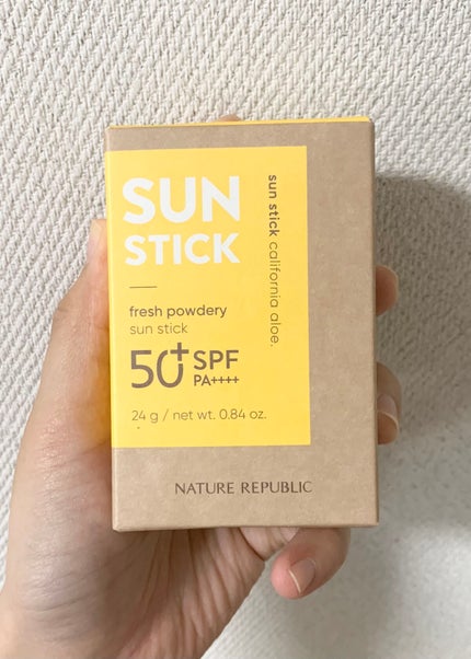 パウダリーUVアロエスティック SPF50+/PA++++/ネイチャーリパブリック/日焼け止めスティックを使ったクチコミ(1枚目)