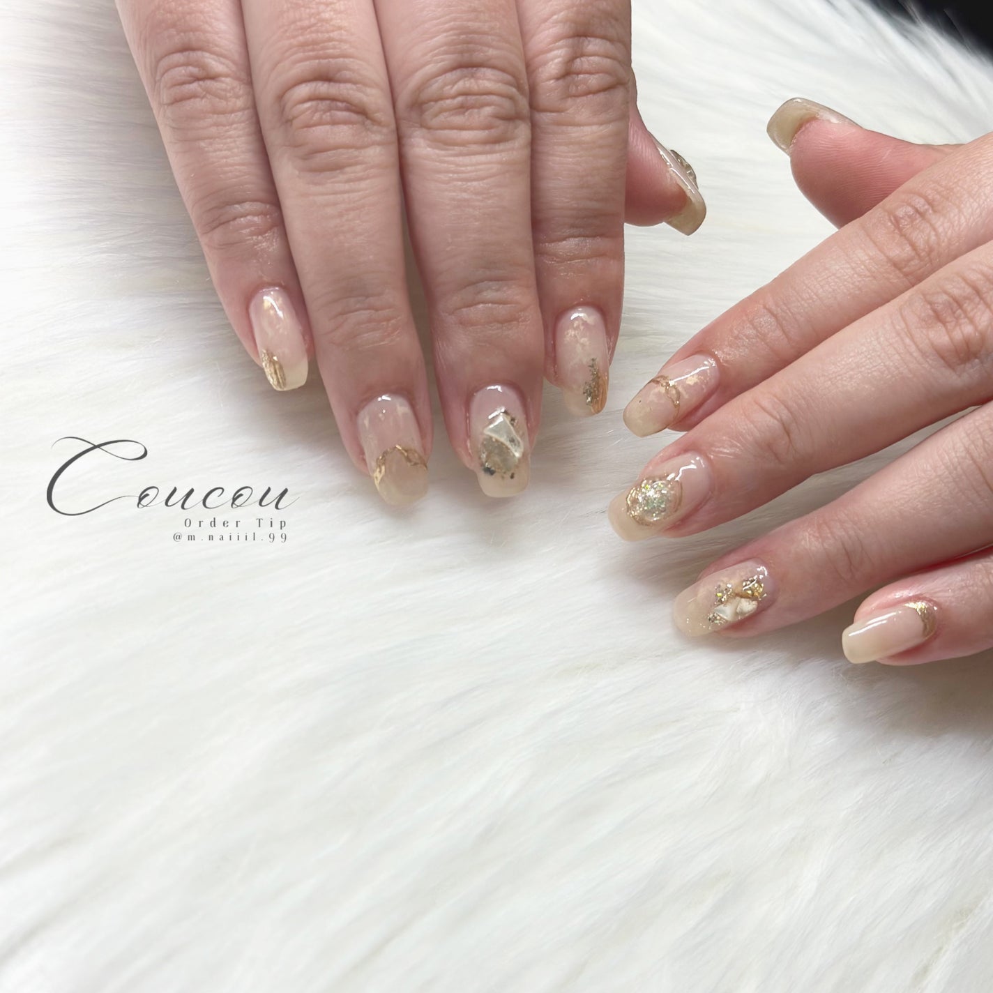 🐒ズボラママみっちゃんの高見えネイル💅 on LIPS 「綺麗めデザイン/#ネイル工房#絶佳筆#ShortLiner#ア..」(2枚目)