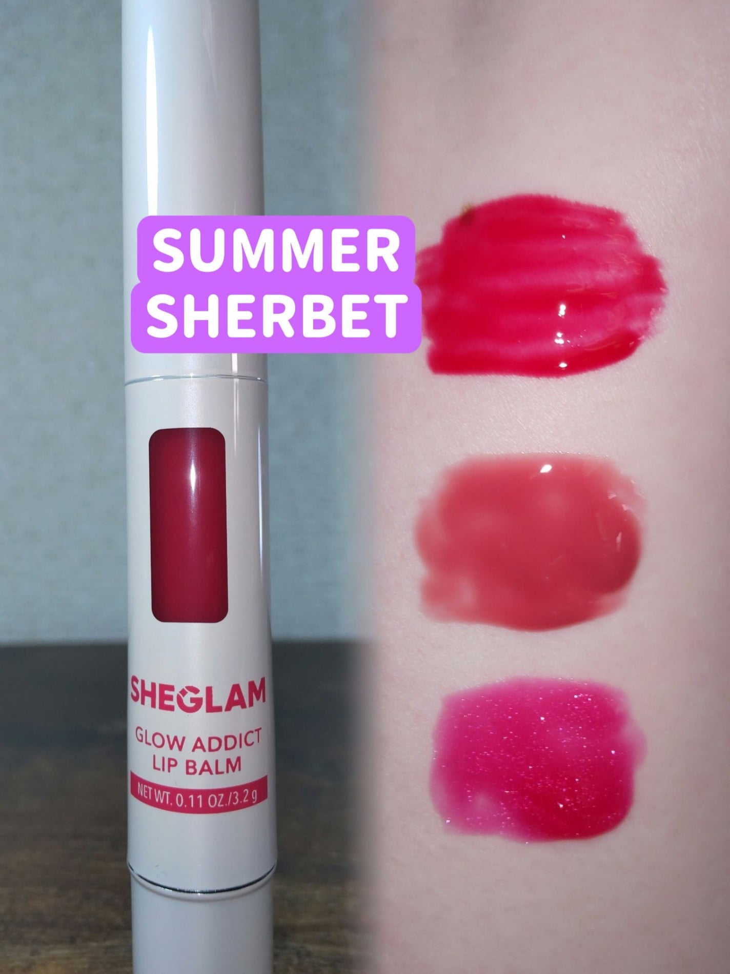 glow addict lip barm/SHEGLAM/リップグロスを使ったクチコミ(4枚目)