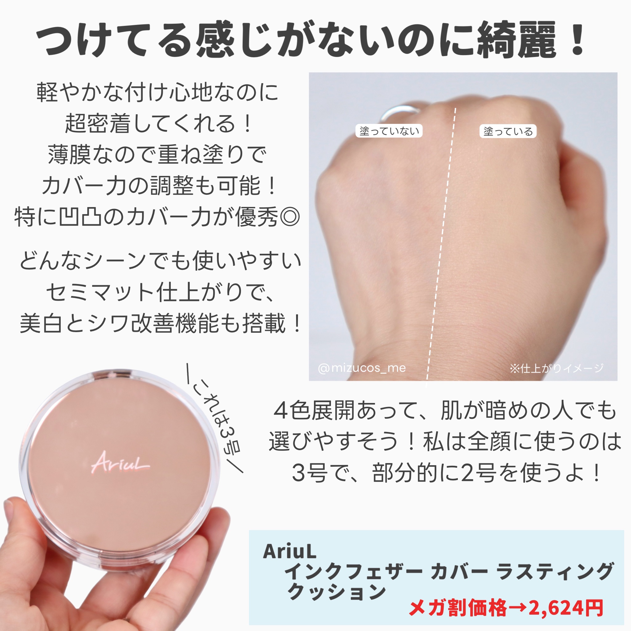 DEBEAUS・JUNG SAEM MOOL・LILIBETH・hince・Ariul・OHUIのクッション
