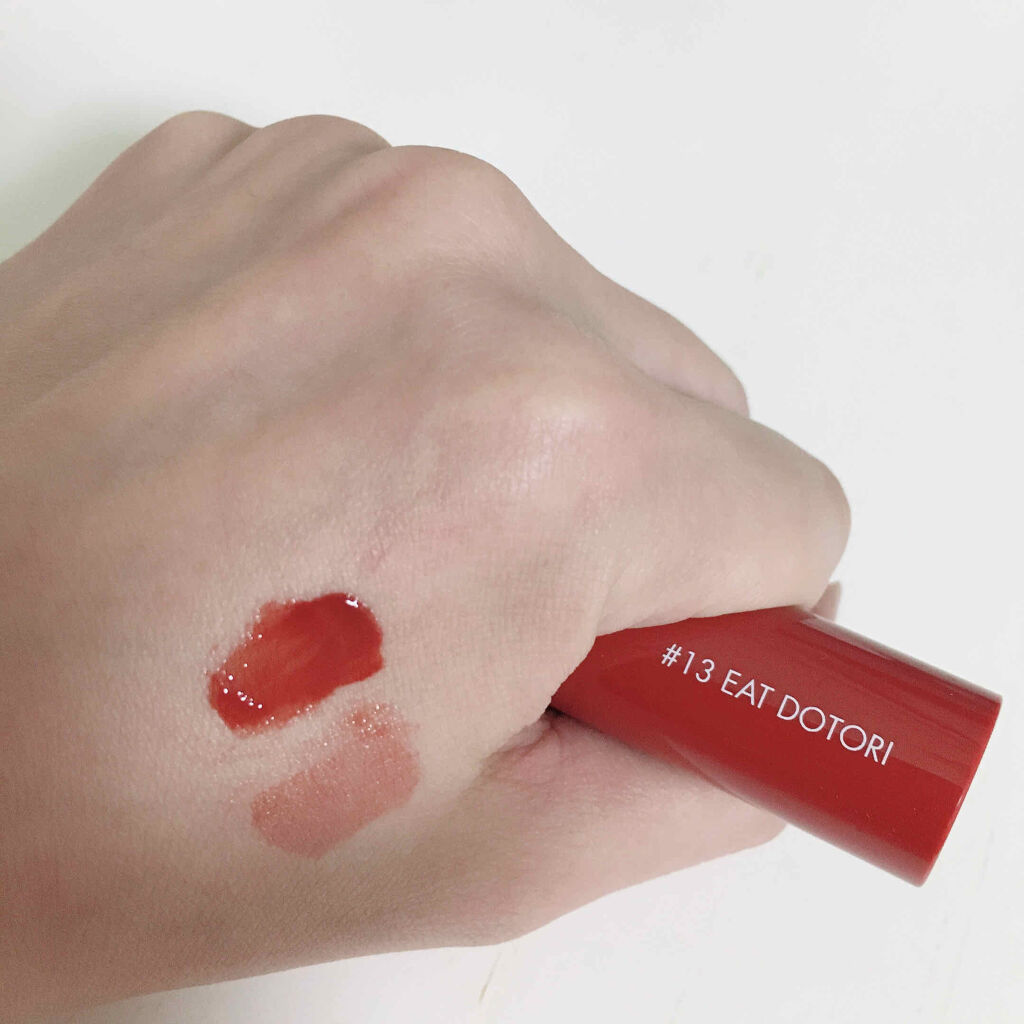 ジューシーラスティングティント/rom&nd/リップティントを使ったクチコミ（2枚目）