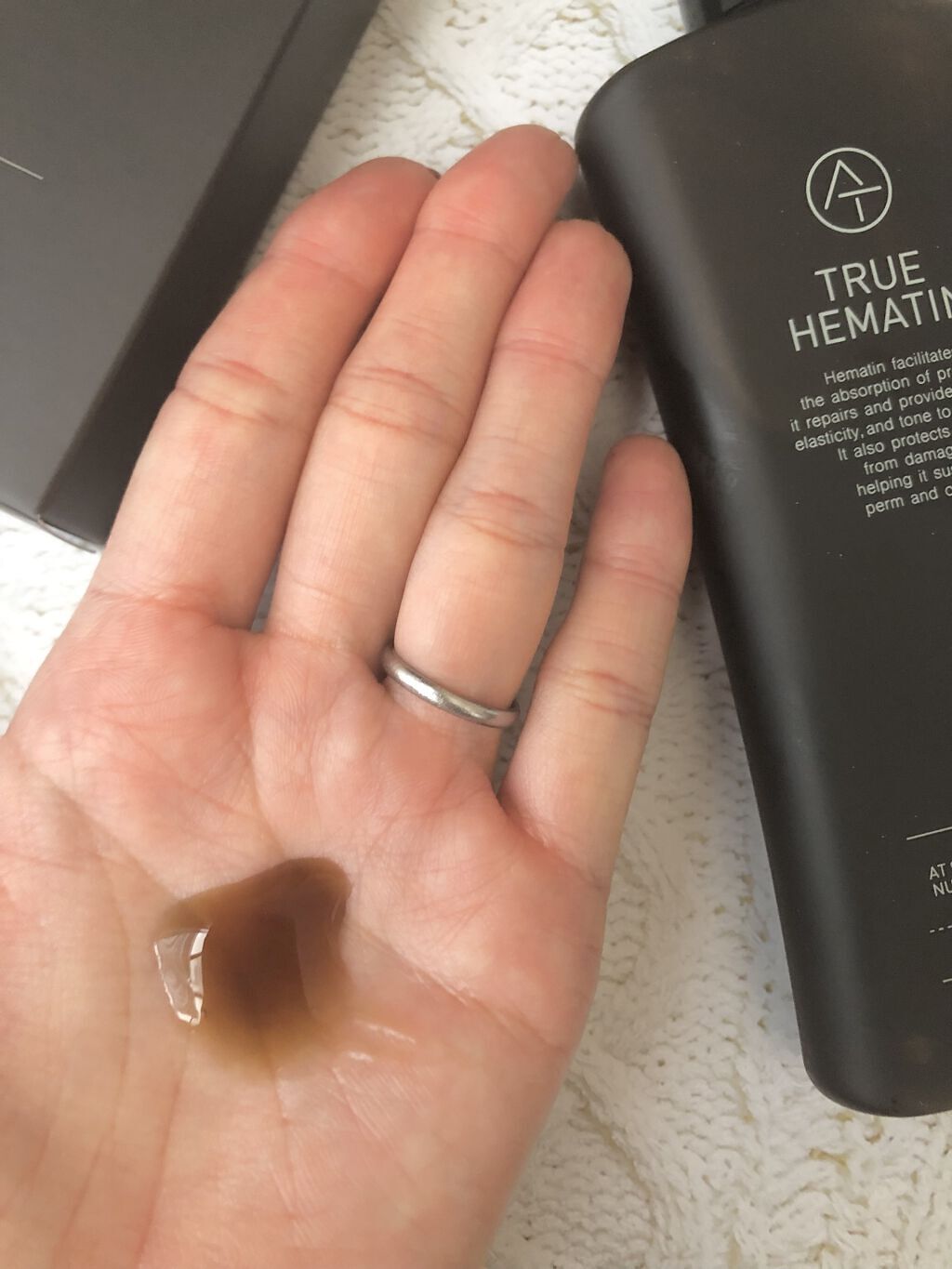 トゥルーヘマチン/AT(アット)/洗い流すヘアトリートメントを使ったクチコミ（2枚目）