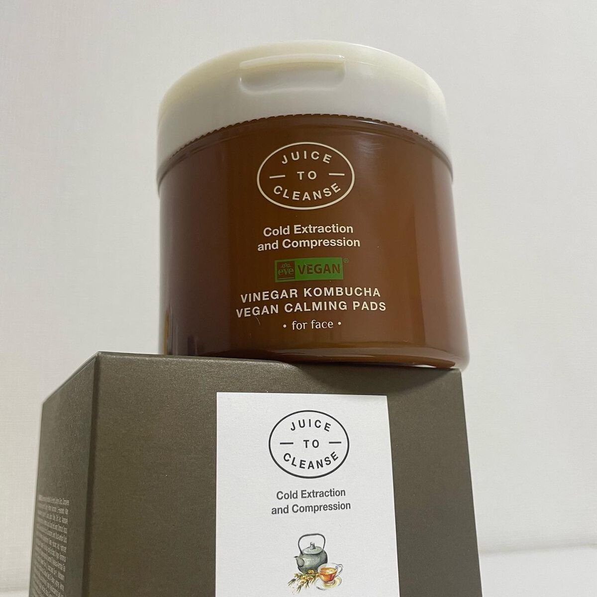 ビネガー コンブチャ ヴィーガン カーミングパッド/JUICE TO CLEANSE/トナーパッドを使ったクチコミ（1枚目）
