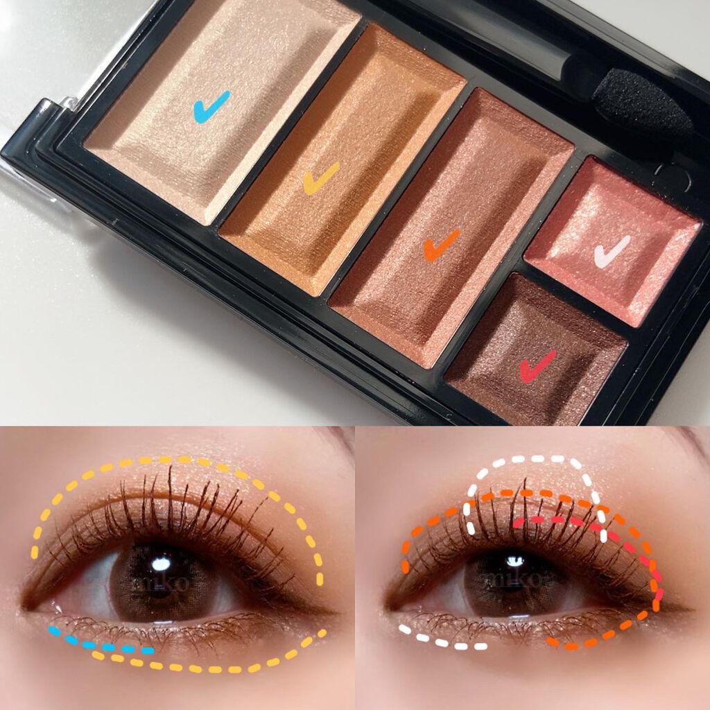 ショコラスウィート アイズ ソフトマット 102 ジャスミンショコラ（限定）/リンメル ロンドン/アイシャドウパレットを使ったクチコミ（3枚目）