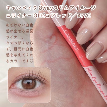 3wayスリムアイルージュライナー/キャンメイク/リキッドアイライナーを使ったクチコミ(3枚目)