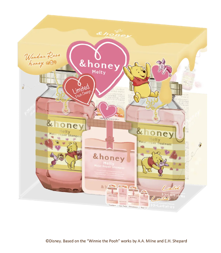 &honey メルティ モイストリペア シャンプー＆ヘアトリートメントペアセット／プーさん