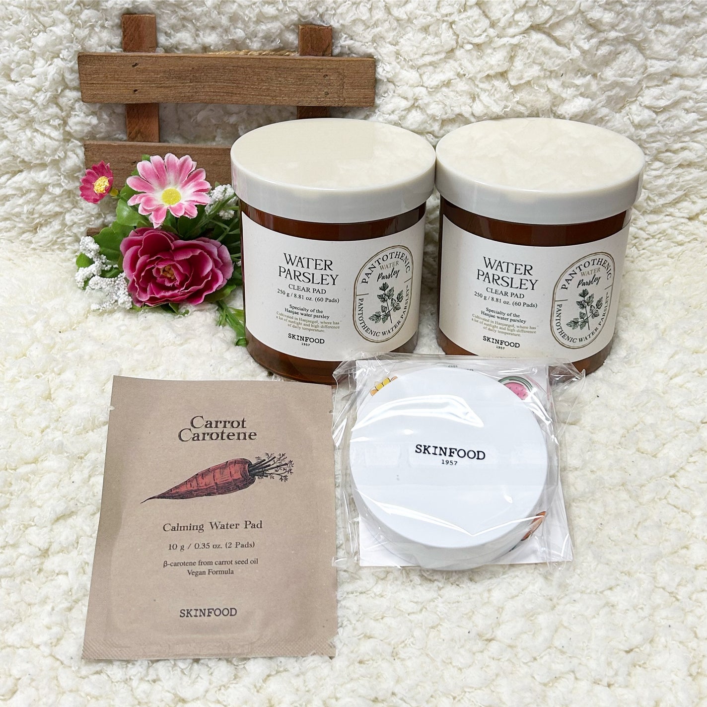 パントテン ウォーターパセリ クリアパッド/SKINFOOD/トナーパッドを使ったクチコミ(1枚目)