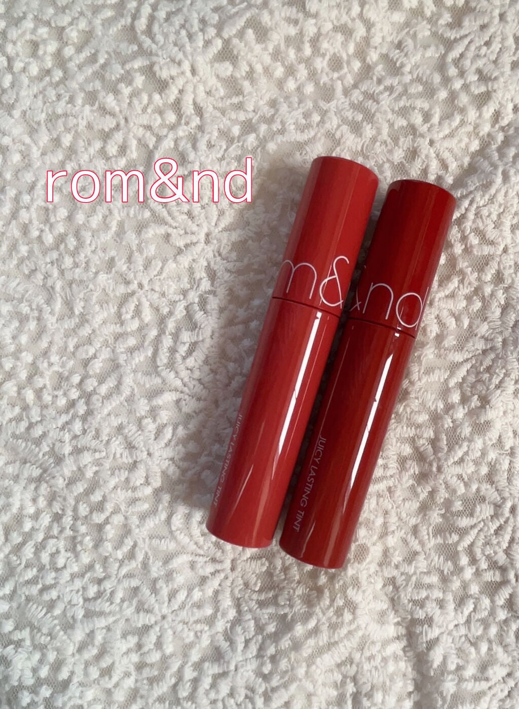ジューシーラスティングティント/rom&nd/リップティントを使ったクチコミ(1枚目)