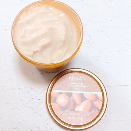 アルガンエッセンシャル ディープケアヘアパック/ネイチャーリパブリック/ヘアマスク・ヘアパックを使ったクチコミ(2枚目)