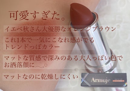 マットジュエルリップコレクション/Armuje/口紅を使ったクチコミ(2枚目)