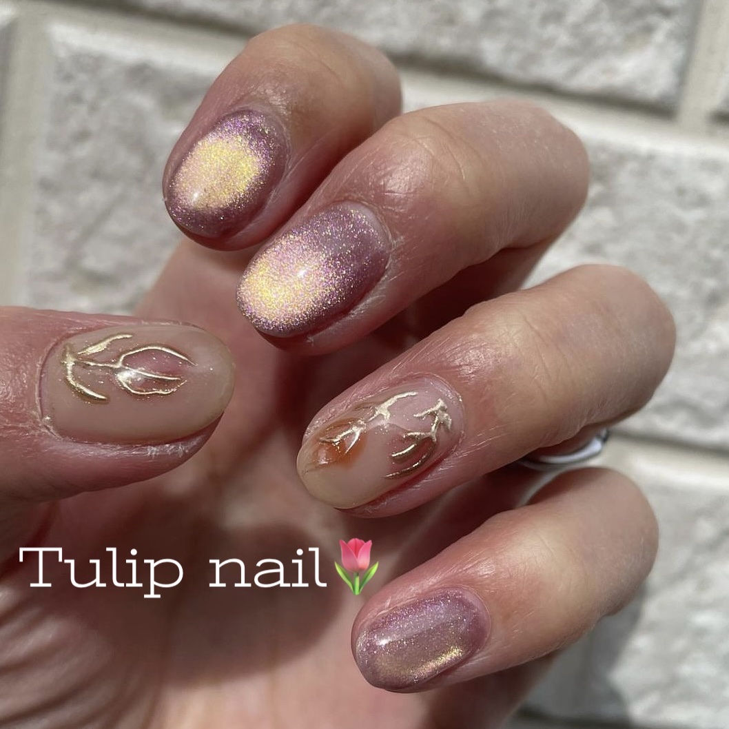 Milkyway&Cat's eye gel/ANNUUM/ジェルネイルを使ったクチコミ（1枚目）