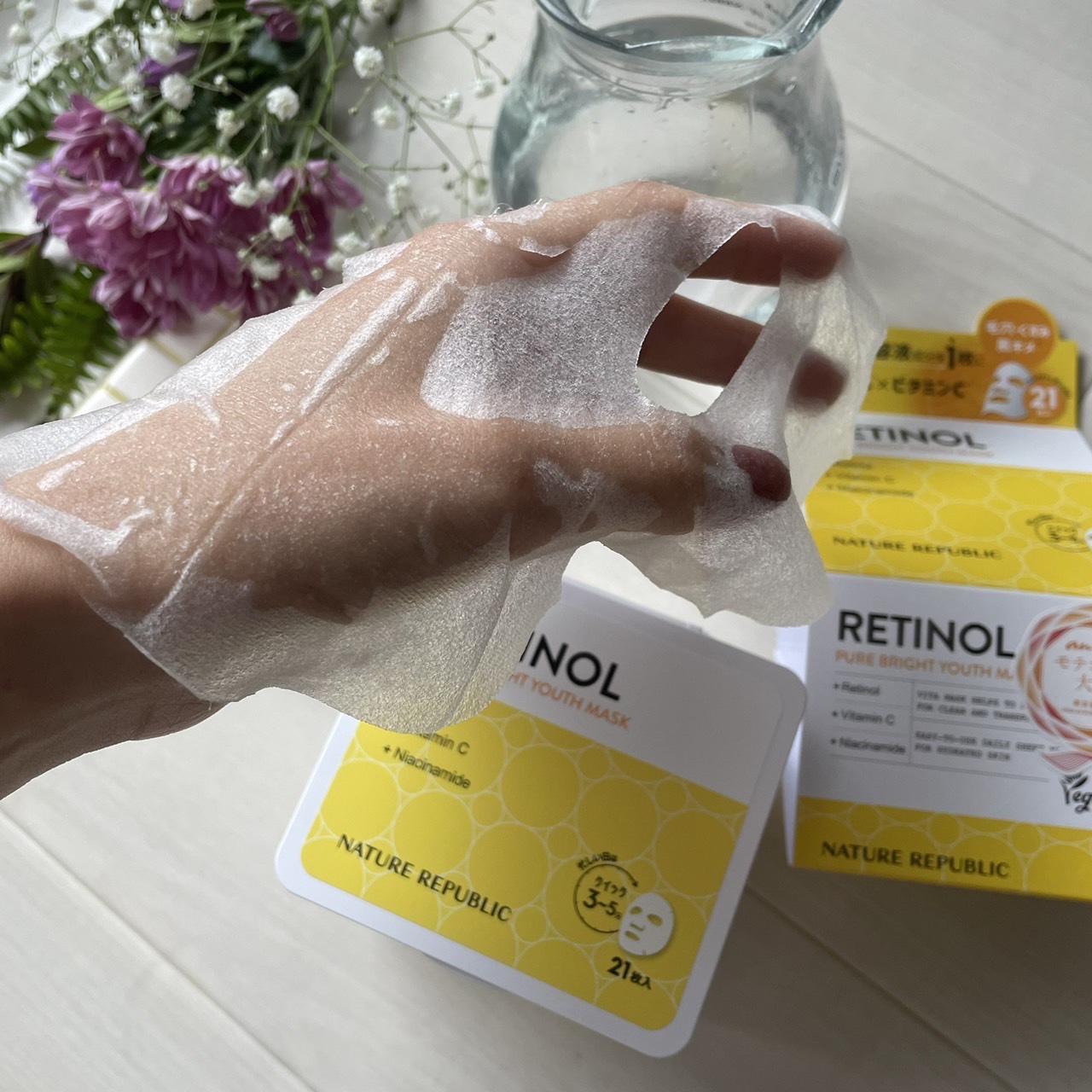 キューブマスク レチノール/ネイチャーリパブリック/シートマスク・パックを使ったクチコミ（2枚目）