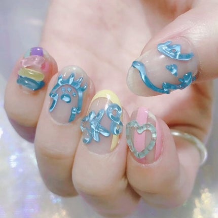 なかやまちえこ on LIPS 「可愛いすぎるエスケー∞ネイル❤️🔥⠀⠀#nail#nails..」(4枚目)