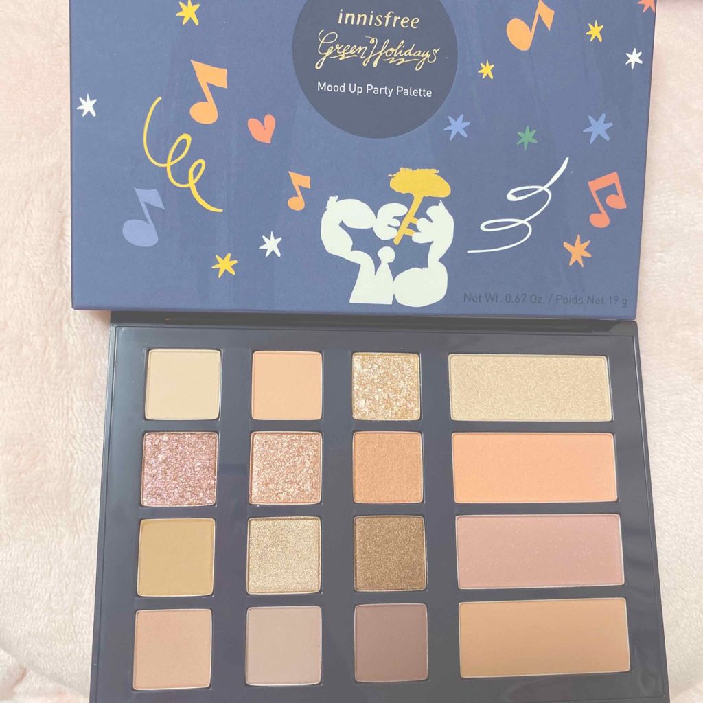 ムードアップパーティ パレット 2019 Holiday Limited Edition/innisfree/メイクアップキットを使ったクチコミ（1枚目）