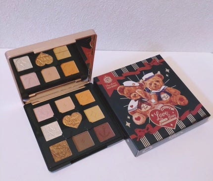 Love Bear 9色 アイシャドウパレット キャラメル抹茶/FlowerKnows/アイシャドウパレットを使ったクチコミ(3枚目)