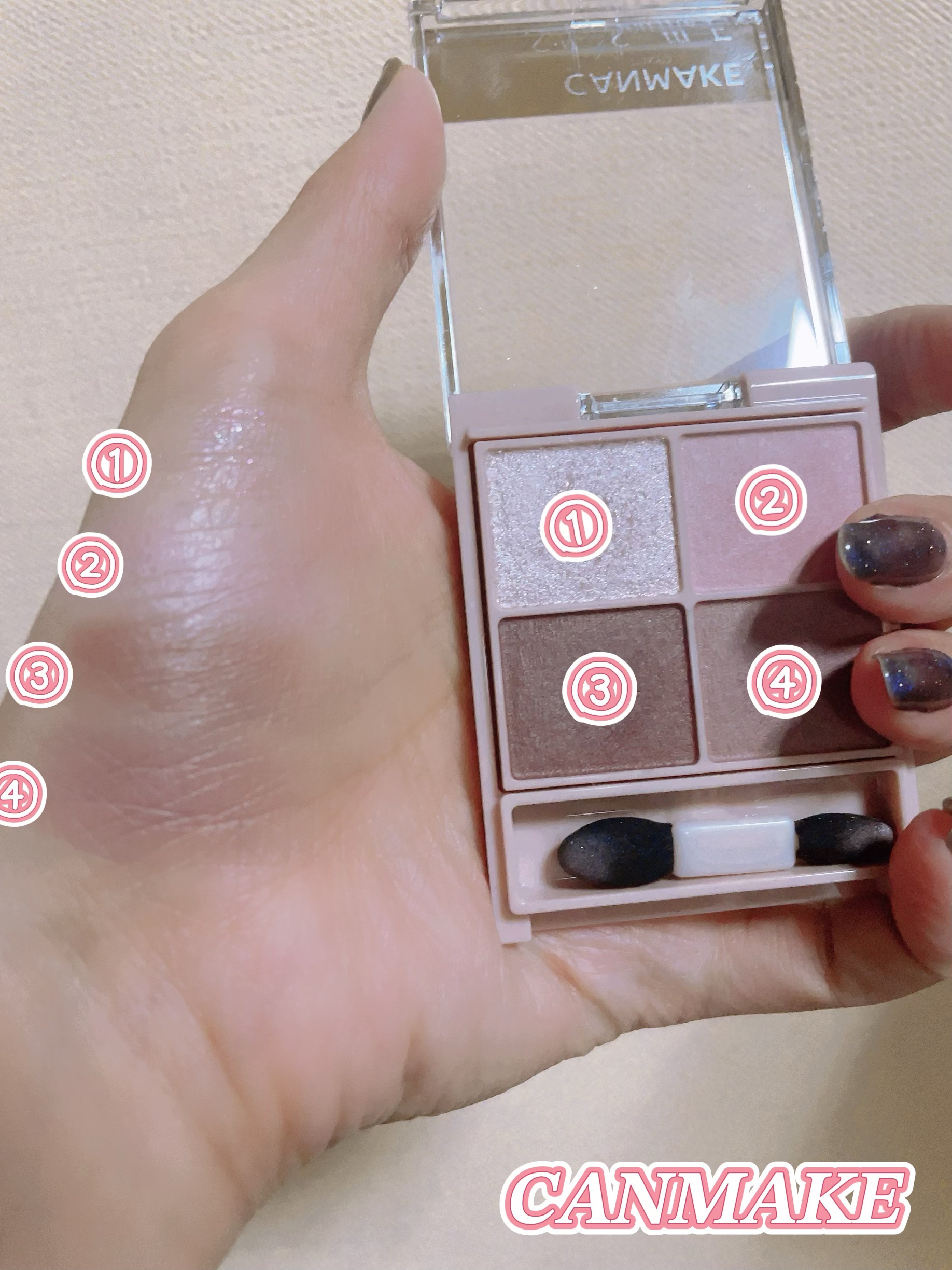 シルキースフレアイズ（マットタイプ）/キャンメイク/アイシャドウパレットを使ったクチコミ（3枚目）