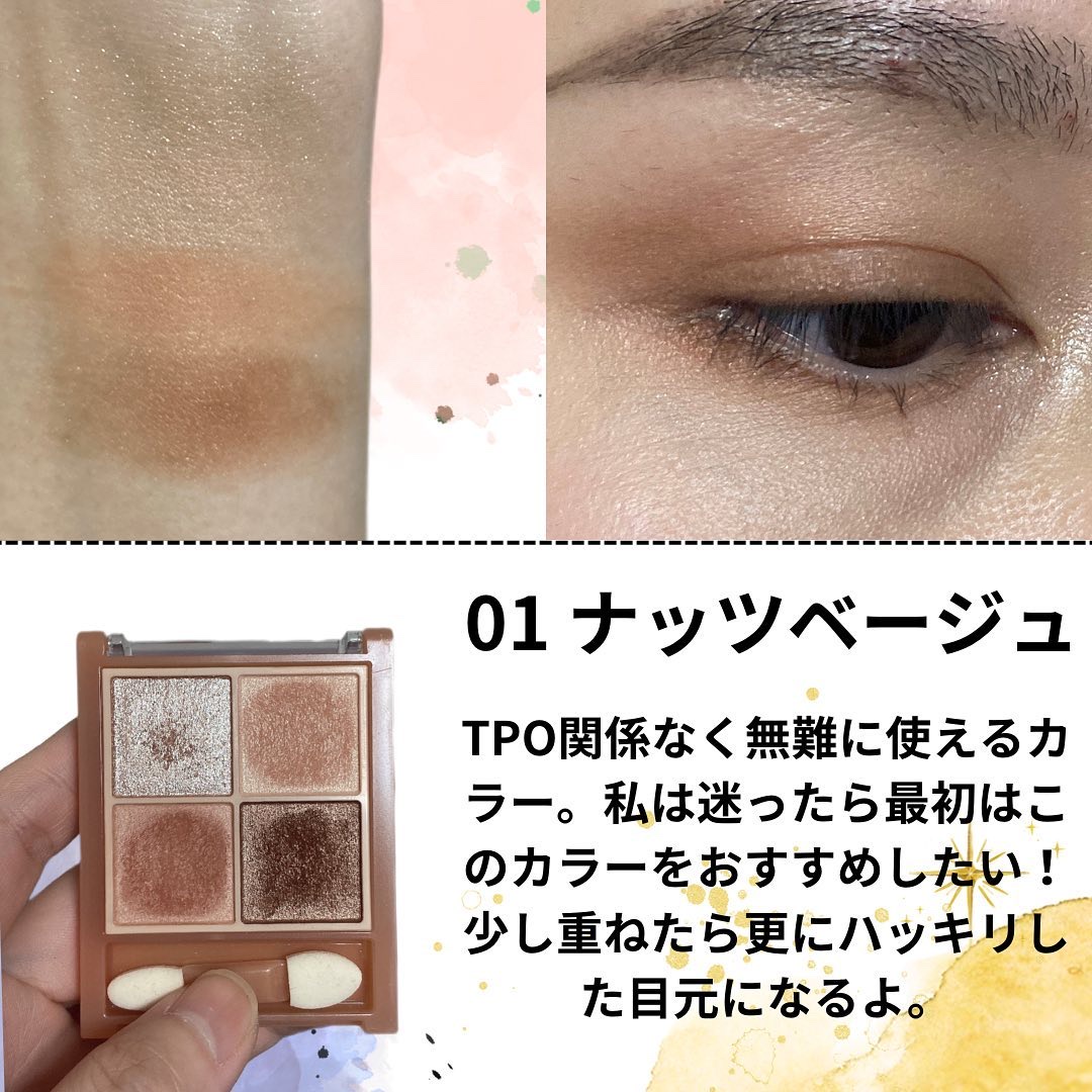 ベージュトーンアイシャドウ/CEZANNE/アイシャドウパレットを使ったクチコミ（3枚目）