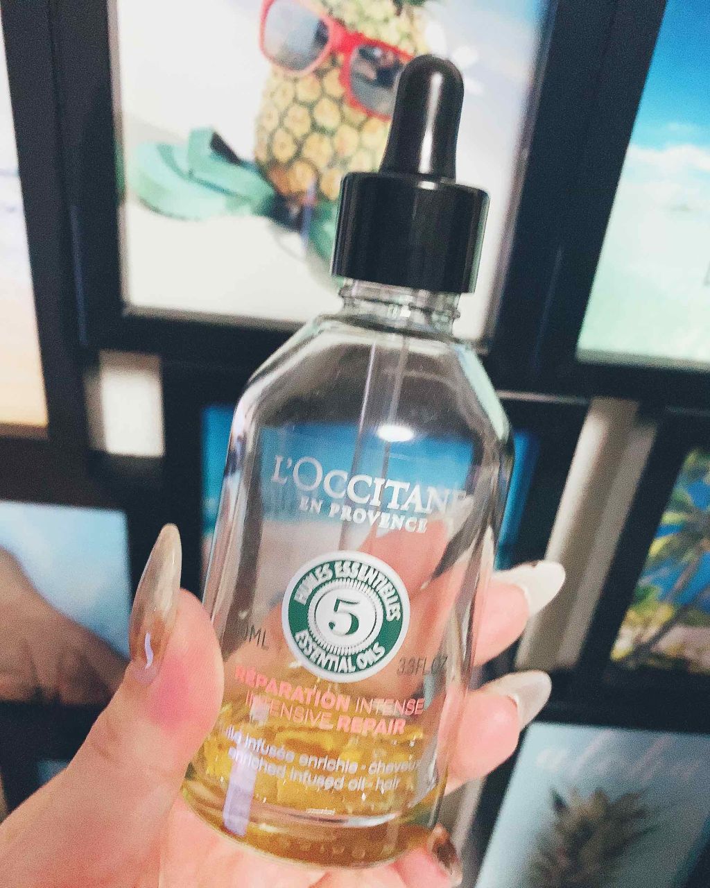 ファイブハーブス リペアリングインテンシヴオイル/L'OCCITANE/ヘアオイルを使ったクチコミ（1枚目）