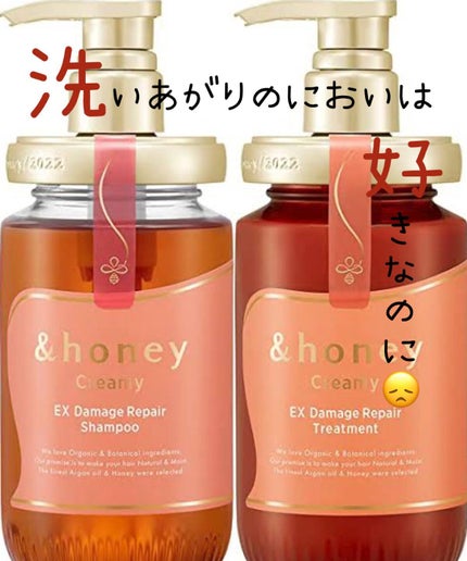 Creamy EXダメージリペアシャンプー1.0/ヘアトリートメント2.0/&honey/市販シャンプーを使ったクチコミ(1枚目)