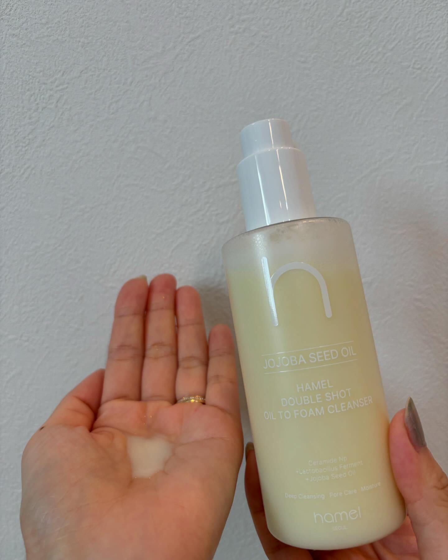 ダブルショットオイルトゥーフォームクレンザー/HAMEL/オイルクレンジングを使ったクチコミ（3枚目）
